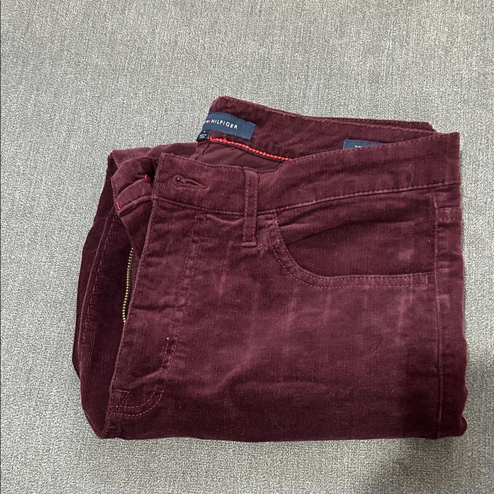Tommy Hilfiger Burgundy Corduroy Trousers